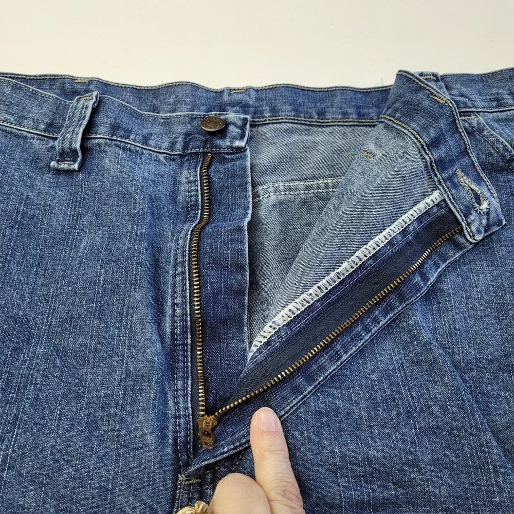 Wrangler Mens Carpenter Denim Shorts Size 46‎ Blue Medium Wash Utility Workwear